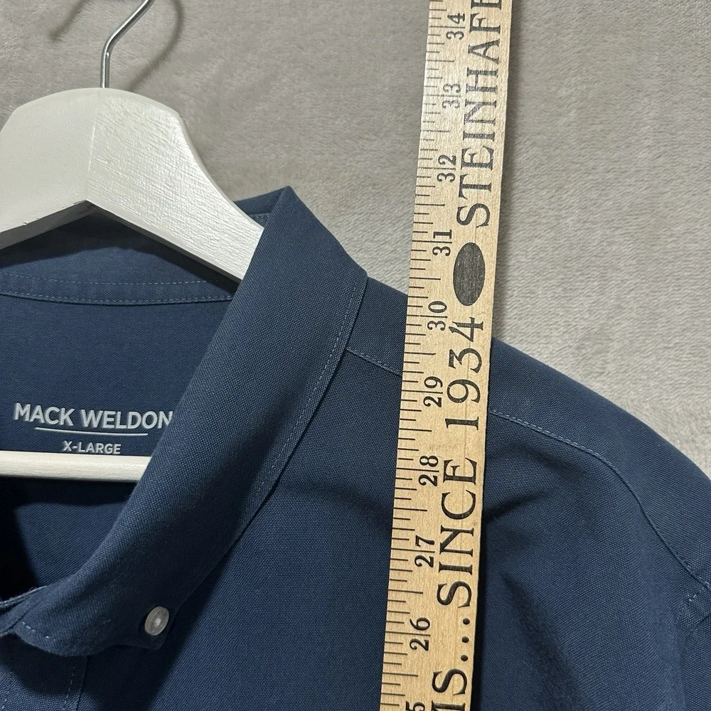 Mack Weldon For Daily Wear Men's Size XL Blue Button Up Long Sleeve Shirt